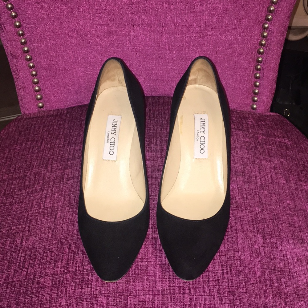 Jimmy Choo Black Suede Pumps